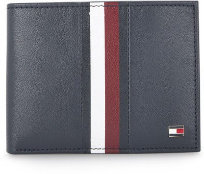 

Tommy Hilfiger Men Black Genuine Leather Wallet(10 Card Slots), Navy