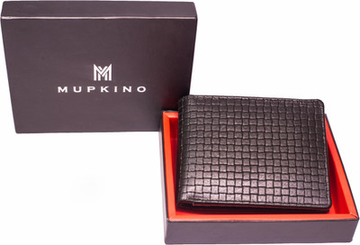 MUPKINO Boys Black Genuine Leather Wallet(3 Card Slots)