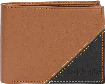 

Wildantler Men Tan Artificial Leather Wallet(9 Card Slots)