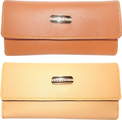 

Fillincart Women Beige, Brown Artificial Leather Wallet(10 Card Slots)