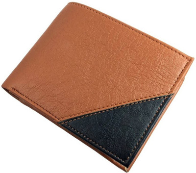

Quetzal Men Tan, Black Artificial Leather Wallet(5 Card Slots), Black;tan