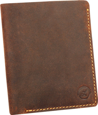 

LIMERENCE Men Brown Genuine Leather Wallet(6 Card Slots), Dark brown