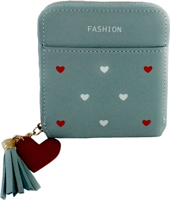 

FynestFirst Women Blue Artificial Leather Wallet(4 Card Slots), Skyblue