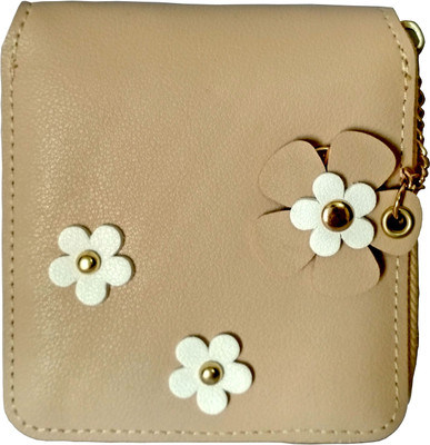 

Fynest First Women Beige Artificial Leather Wallet(4 Card Slots), Cream color