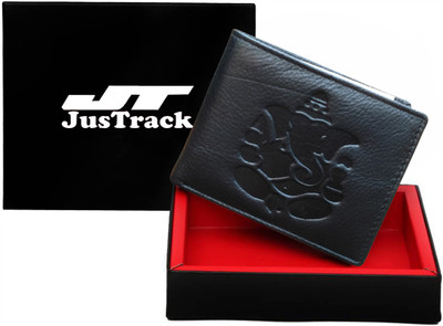 

Justrack Men Black Genuine Leather Wallet(1 Card Slot)