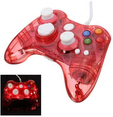 

New World Led Light Gaming Controller For Microsoft Xbox 360 And Pc Joystick(Red, For PC)