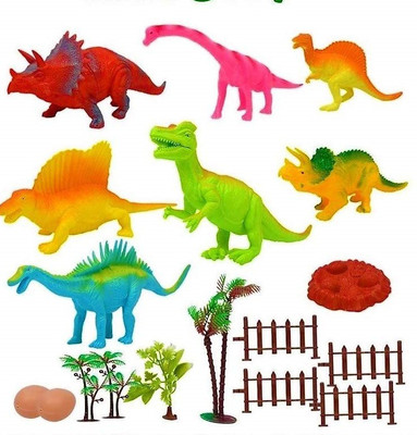 

Assemble Big Size Dinosour Figure Action Toy Set with Dino Eggs Pack of 7 pcs(Multicolor)