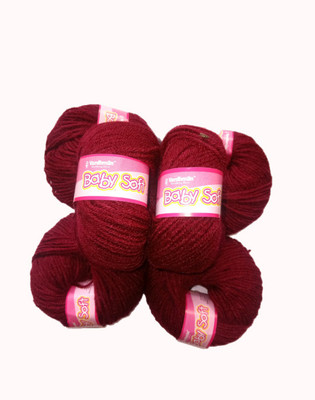 

Vardhman BABY SOFT WOOL PACK OF 6 150GM MEHROON SHADE NO.20