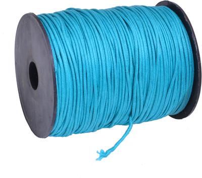 

Kalpadrum KALPDRUM Jewellery Making 1 MM Turquoise Cotton Wax Cord 100 Mtr