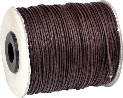 

Kalpadrum KALPDRUM Jewellery Making 1 MM Dark Brown Cotton Wax Cord 100 Mtr