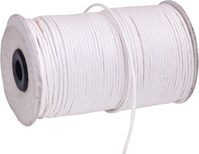 Kalpadrum Jewellery Making 2 MM White Cotton Wax Cord 100 Mtr