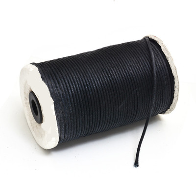 

Kalpadrum Jewellery Making 2 MM Black Cotton Wax Cord 100 Mtr