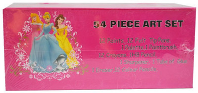 

ToyzIsland Exclusive Sister Queen 54Pc Colour Kit Big Size Crayons/ Water Color/Sister Queen Gift Pack for Girls /Birthday Gift