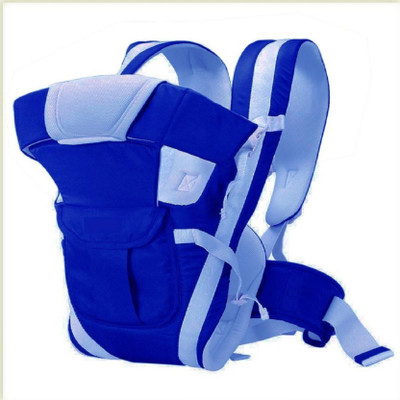 

Gjshop Adjustable Hands-Free 4-in-1 (with Comfortable Head Support & Buckle Straps) Baby Carrier(Blue, Front carry facing out)