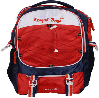 

Royal Bags PU Coated Red Backpack 45 Backpack(Red, Black)