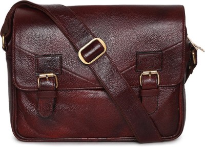 

SVAZ Pure Leather Sling/ Cross Bags Messenger Bag(Maroon, 8 inch)