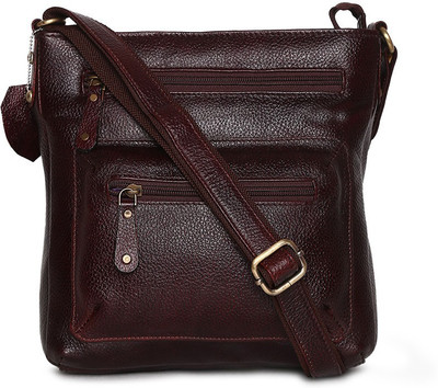 

SVAZ SV-511 Pure Leather Sling Bags Sling Bag(Maroon, 8 inch)