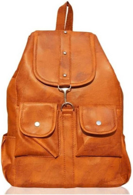 

Arjun RO Premium Textured PU Leather Backpack School | College Bag.- For Girl's & Women Backpack(Brown, 2 L)