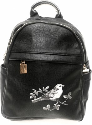 

Ollee Embroidered Backpack Backpack(Black, 4 L)