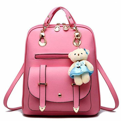 

New Eva new light pink teddy backpack Backpack(Pink, 10 L)