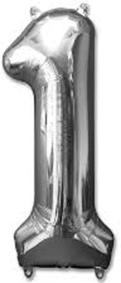 

Events Framer Solid 1 - Number Foil Balloon Silver Letter Balloon(Silver, Pack of 1)