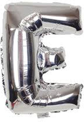 

Events Framer Solid E - Alphabet Foil Balloon Silver Letter Balloon(Silver, Pack of 1)