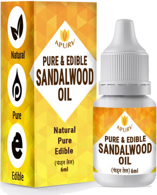 

Apurv Pure and Edible Sandalwood Oil - 6 Ml - 100% Edible Grade Oil for Skin, Hair and Body(6 ml)
