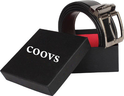 

COOVS Men Formal, Casual, Party, Evening Black Synthetic Reversible Belt
