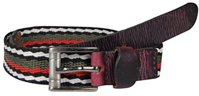 

Creative Crafts Men & Women Casual Black Genuine Leather Belt