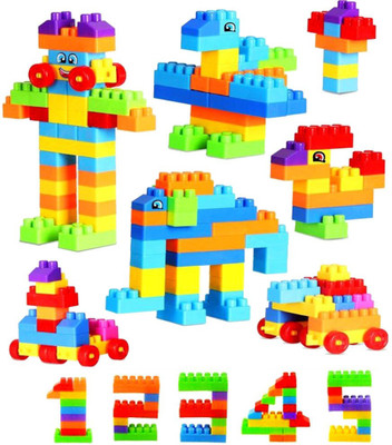 

Planet of Toys 200 Pieces Building Blocks In Car Shaped Backpack(Multicolor)