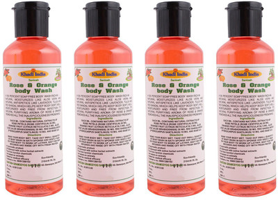 

Khadi India Santosh Orange & Rose Body Wash (Pack of 2x210 ml)(210 ml, Pack of 4)