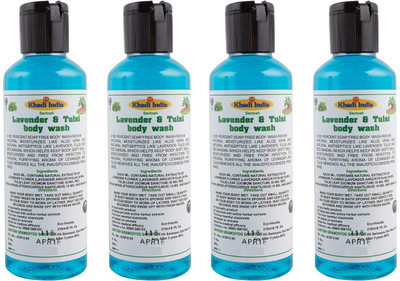 

Khadi India Santosh Lavender & Tulsi Body Wash (Pack of 210 ml)(210 ml, Pack of 4)