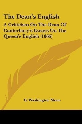 The Dean's English(English, Paperback, Moon G Washington)