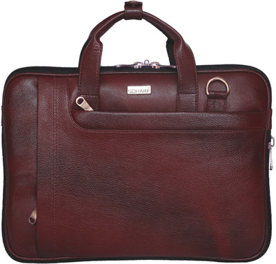

Scharf Oskar Brown -Sleeve a Message Medium Briefcase - For Men & Women(Brown)