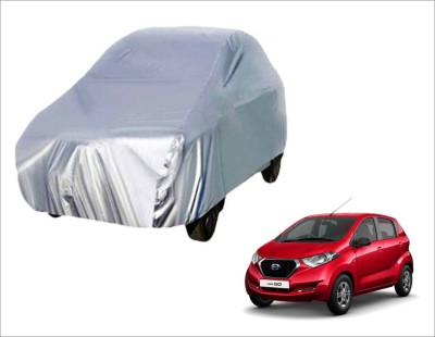 Trigcars Car Cover For Datsun Go (Without Mirror Pockets)(Silver, For 2014, 2015, 2016, 2017, 2018 Models)