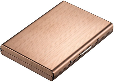 

WALLETO Stainless Steel Rose Golden Bank Credit Card Holder For Men Anti Protect Travel ID Cardholder Women Rfid Wallet Metal Case Porte Carte 15 Card Holder(Set of 1, Gold)