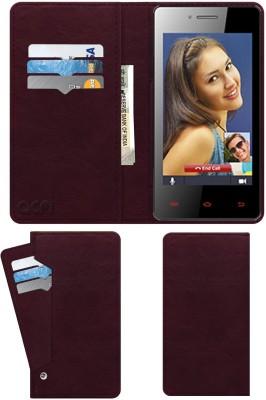 ACM Flip Cover for Celkon Campus A403(Maroon, Cases with Holder, Pack of: 1)