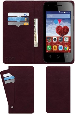 ACM Flip Cover for Panasonic Love T10(Maroon, Cases with Holder, Pack of: 1)