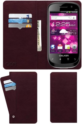 ACM Flip Cover for Celkon A95(Maroon, Cases with Holder, Pack of: 1)