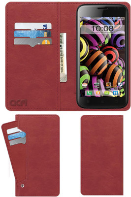 ACM Flip Cover for Intex Cloud X1+ Plus(Pink, Cases with Holder, Pack of: 1)