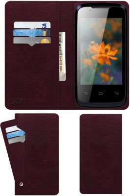 ACM Flip Cover for Lava Iris 356 3g(Maroon, Cases with Holder, Pack of: 1)