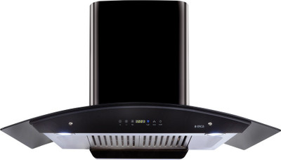 Elica WD HAC TOUCH BF 90 BK with Installation Kit Included Auto Clean Wall Mounted Chimney