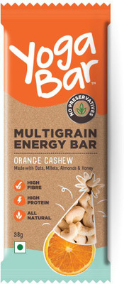 yoga bar Orange Cashew Bars(Pack of 5, 38 g)