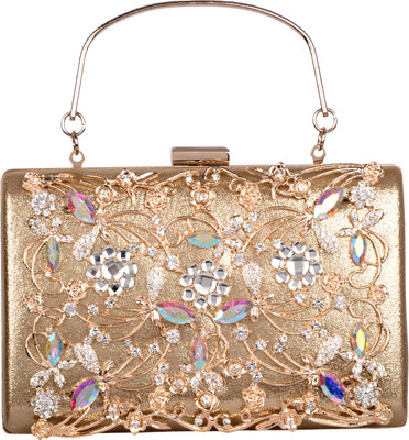 

Butterfly Bags Casual Gold Clutch