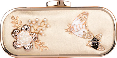 Butterfly Bags Casual Gold Clutch