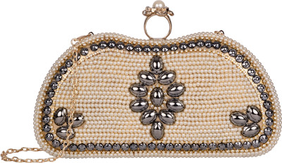 Butterfly Bags Casual Gold Clutch