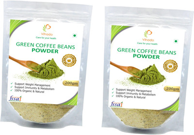 

Vihado Premium Green Coffee Beans Powder / Helps in Losing Weight / 2 Pack of 200g Instant Coffee 200 g(Pack of 2, Green Coffee Flavoured)