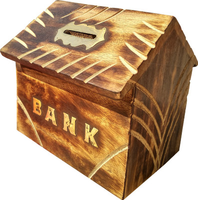 

SRE Handmade Money Bank (6 Inch) Coin Bank(Brown)