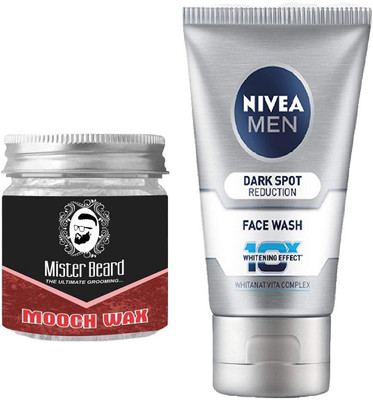 

MISTER BEARD MOOCH WAX WITH DARK SPOT FACEWASH(Set of 2)