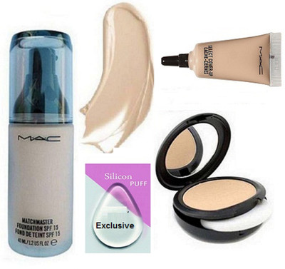 

Exclusive Silicon Puff & Matchmaster Foundation Mac & Compact & Select Cover-Up(Set of 4)